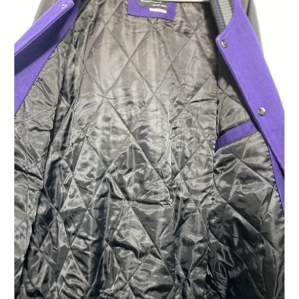 Vtg Rocawear Jacket Mens 3X Purple Black Bomber Varsity Black Kings Hip Hop 1999